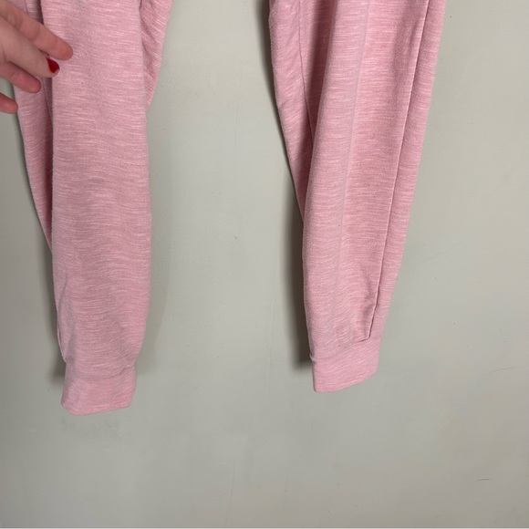 Victorias Secret Pink Jogger Sweatpants Silver Heart Size Small - Picture 5 of 6